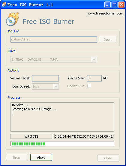 Free ISO Burner - бесплатная программа для записи ISO образов